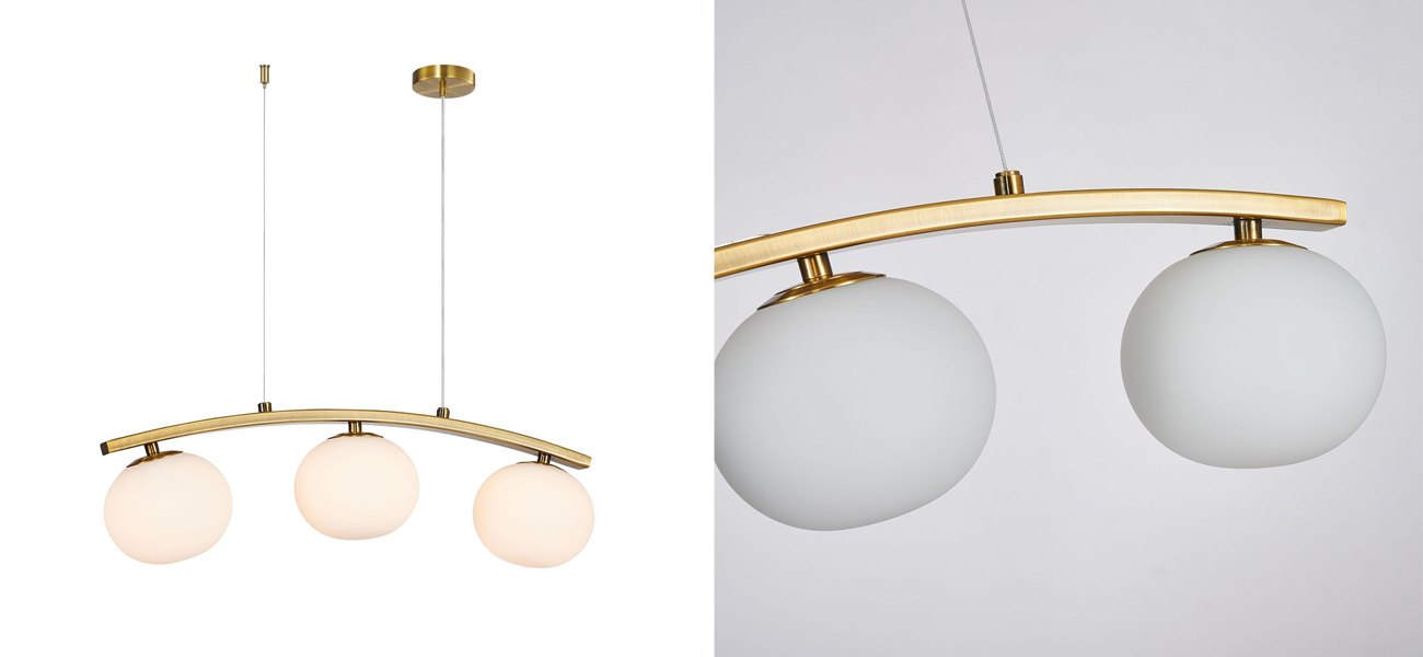 Люстра B.LUX Каркас цвета матового золота 54 см - фото