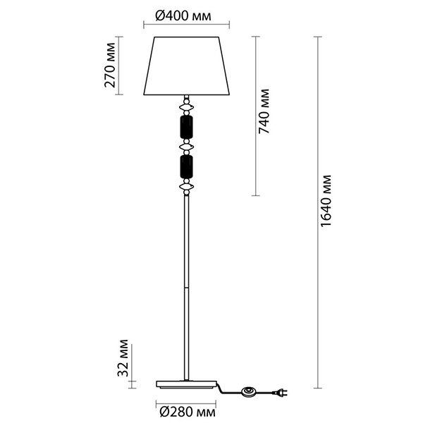 Торшер Iris Fabric Lampshade Floor lamp Candy в Уфе