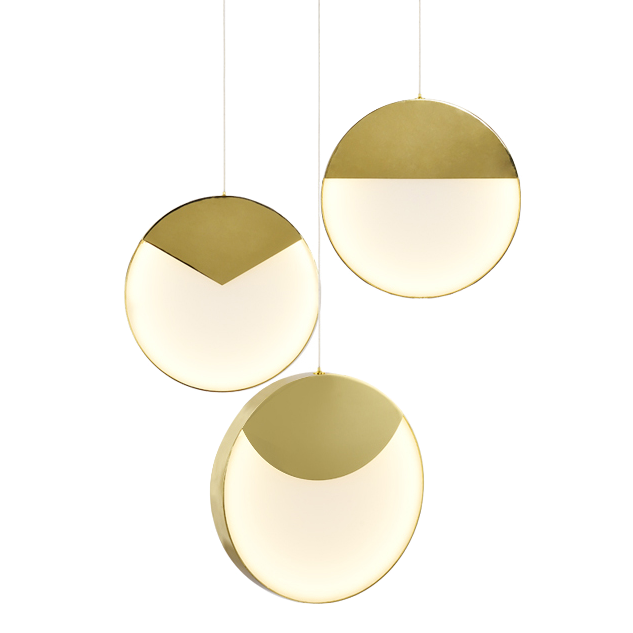 Подвесной светильник MM Lampadari Moonlight Suspension Lamp 3 Золотой Белый в Уфе | Loft Concept 