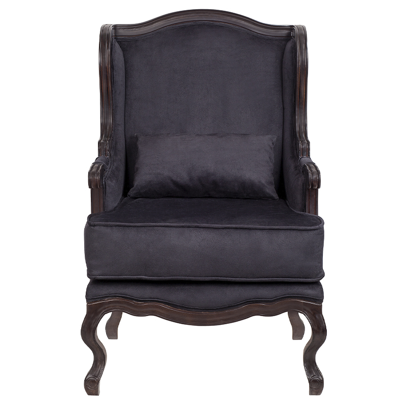 Кресло George Grand Armchair black velour Черный Коричневый в Уфе | Loft Concept 