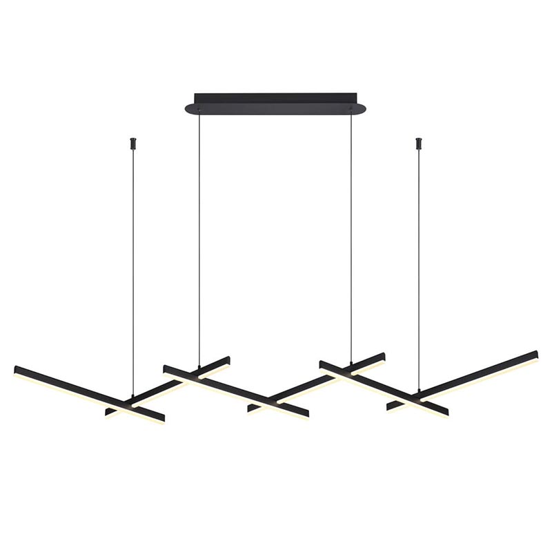 Люстра Rolf Black Lines Linear Chandelier Черный в Уфе | Loft Concept 