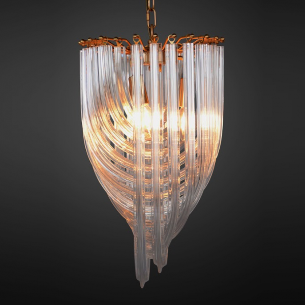 Люстра Retro Frozen Glass Chandelier 30 Champagne  в Уфе | Loft Concept 