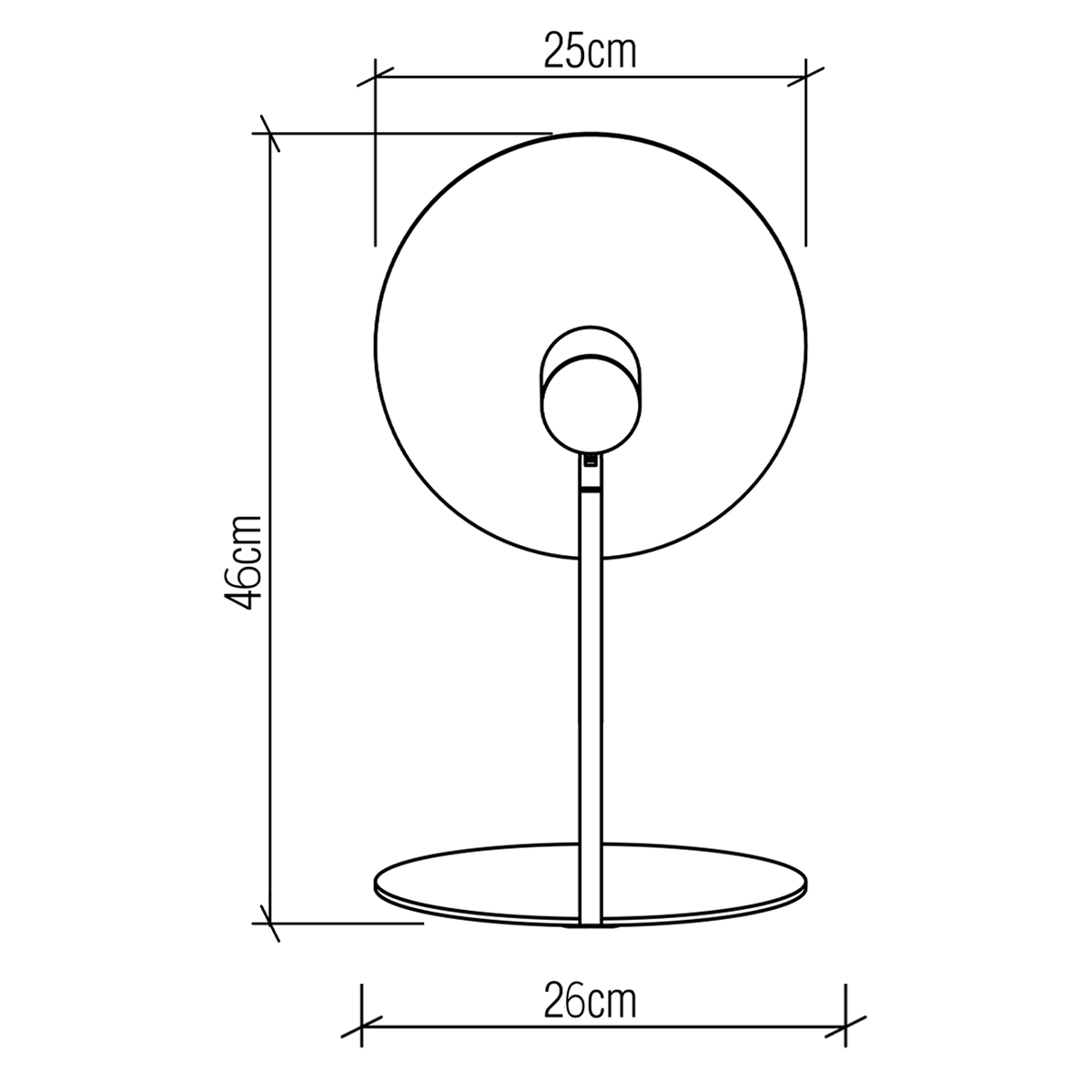 Настольная лампа с круглым деревянным отражателем и черным цилиндрическим плафоном Accord Lighting в Уфе