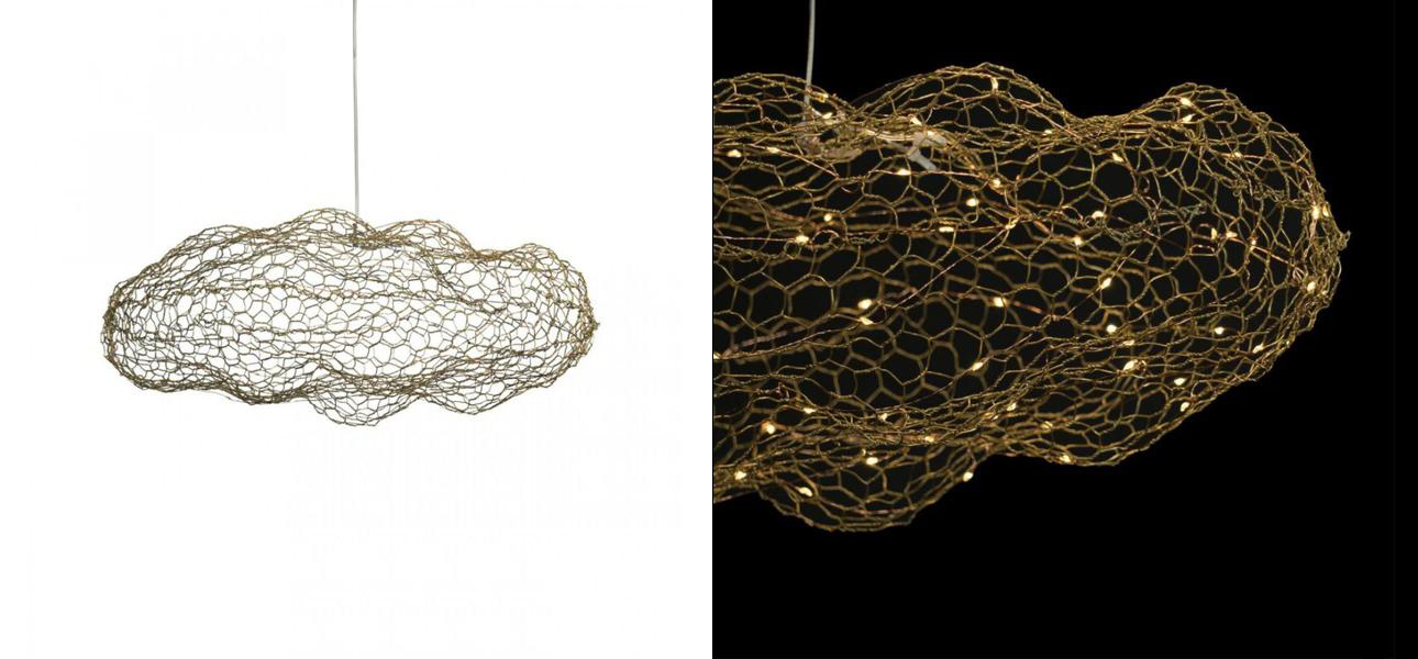 Светодиодная Люстра Золотая Сеть LED Cloud Gold - фото