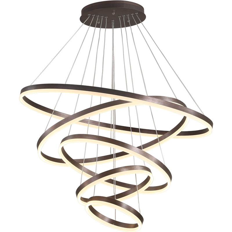 Люстра Ribbon Circles Chandelier Темная бронза в Уфе | Loft Concept 