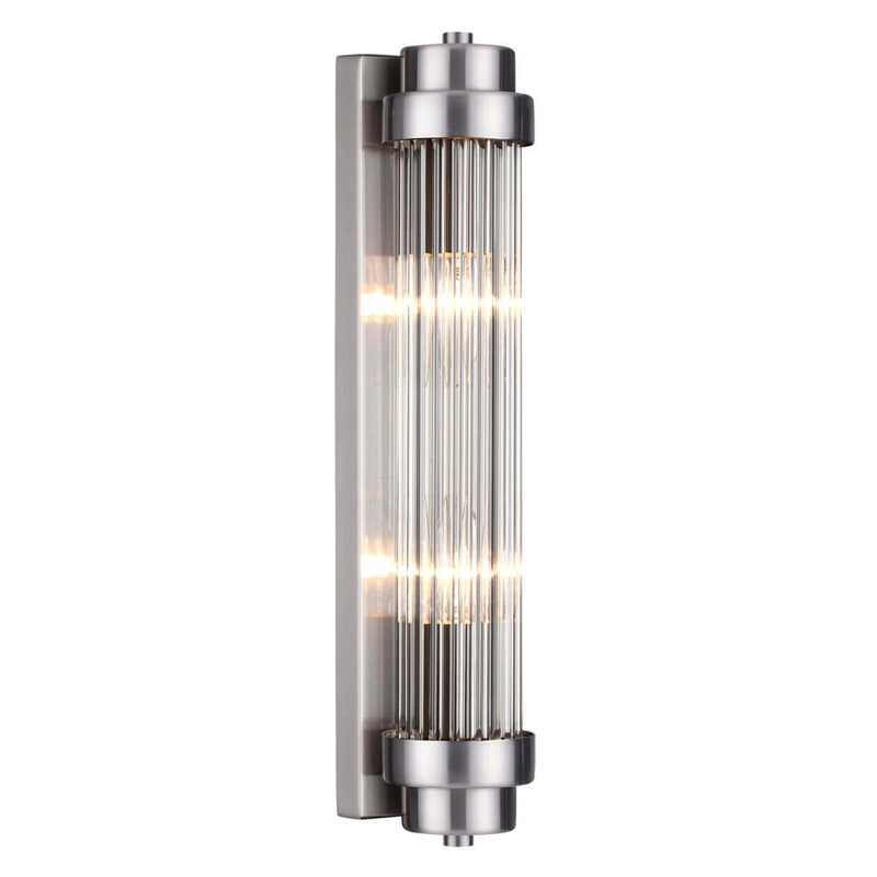 Бра Dirck Glass TUBE Sconce Nickel Никель в Уфе | Loft Concept 