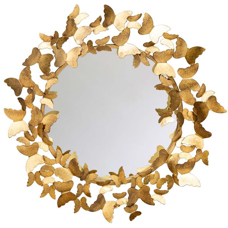 Зеркало Butterflies Circle Gold Mirror  в Уфе | Loft Concept 