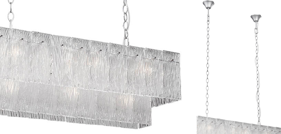 Люстра прямоугольная Textured Glass Chandelier - Loft-Concept в Уфе