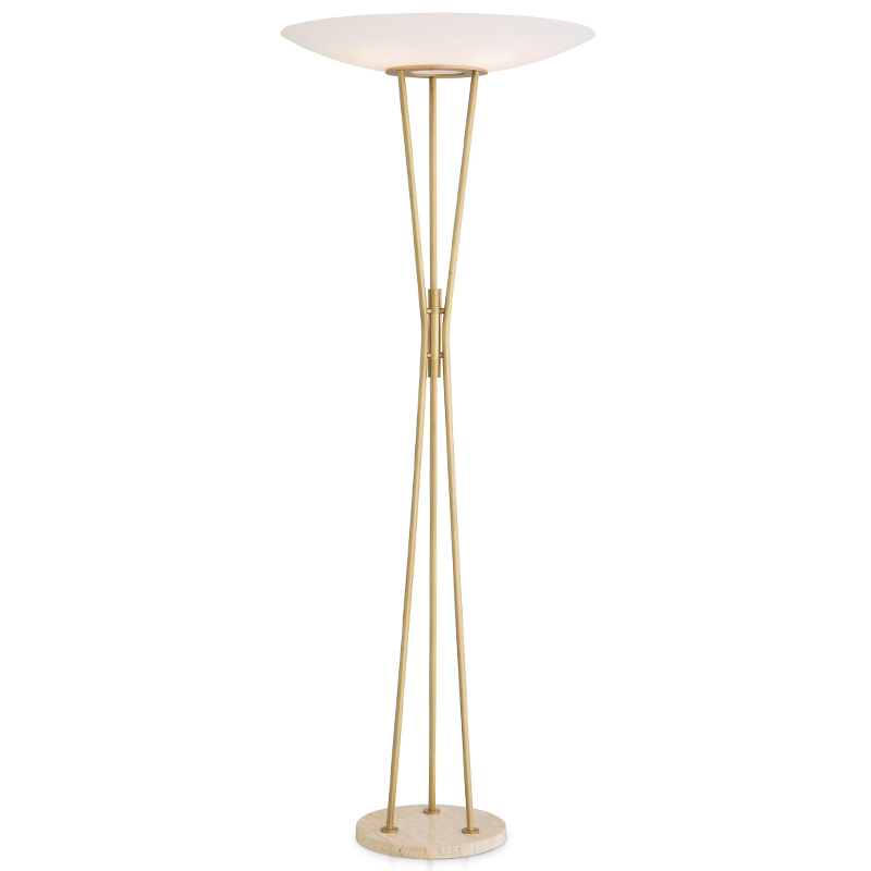 Торшер Eichholtz Floor Lamp Collina Латунь Белый Песочный в Уфе | Loft Concept 