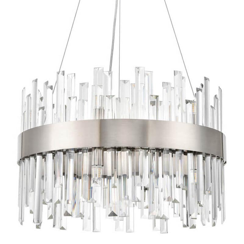 Люстра Cramer Chandelier 50 satin nickel Прозрачный (Transparent) Никель Сатин в Уфе | Loft Concept 