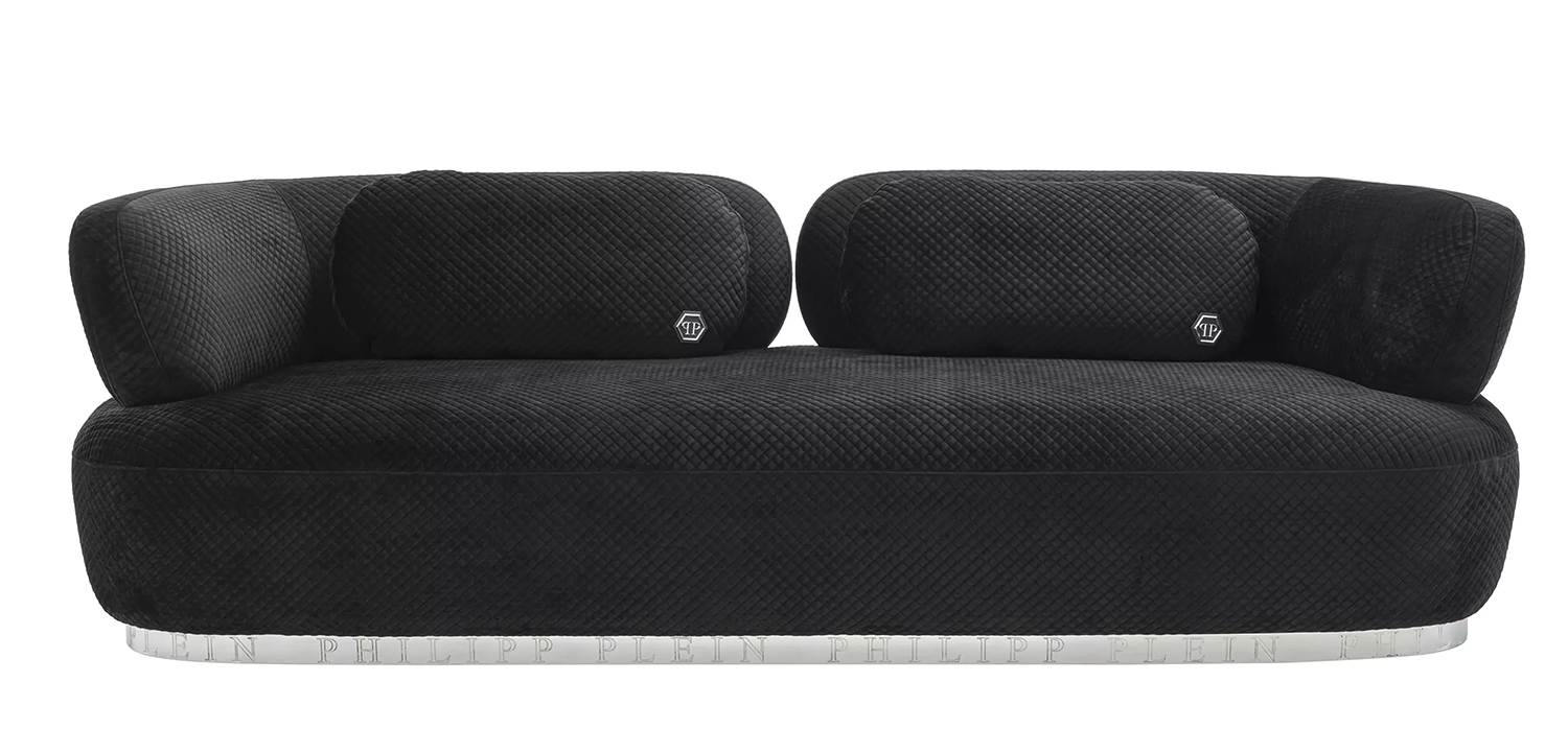 Диван Philipp Plein Sofa Signature Чёрный - фото