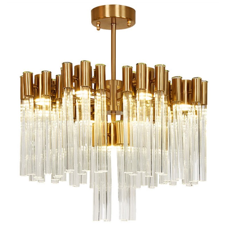 Люстра Contemporary chandelier crystal brass 65 Глянцевое золото Прозрачное Стекло в Уфе | Loft Concept 