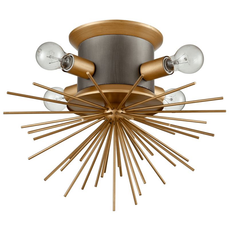 Потолочный светильник Hedgehog Brass Chandelier Латунь в Уфе | Loft Concept 