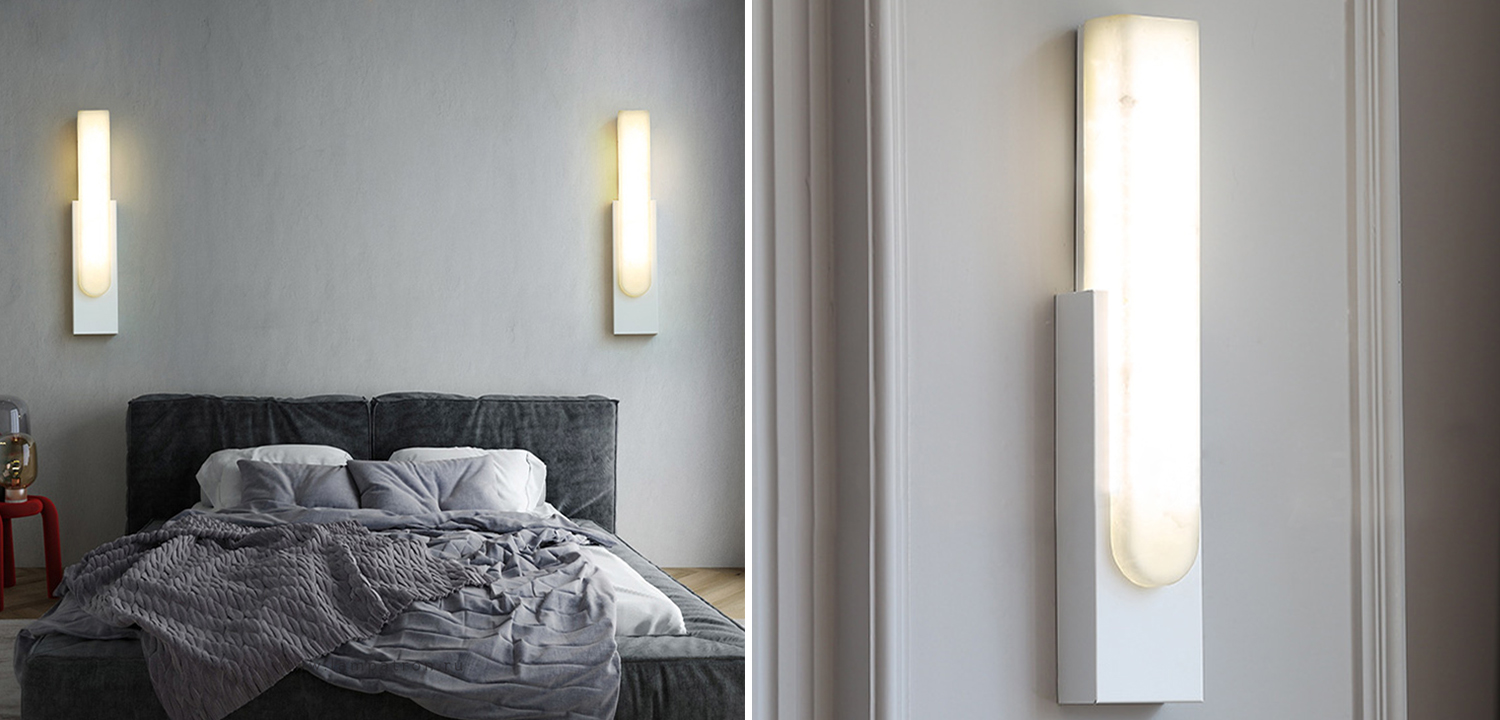 Бра MIRCA светильник с имитацией мрамора Белый - фото