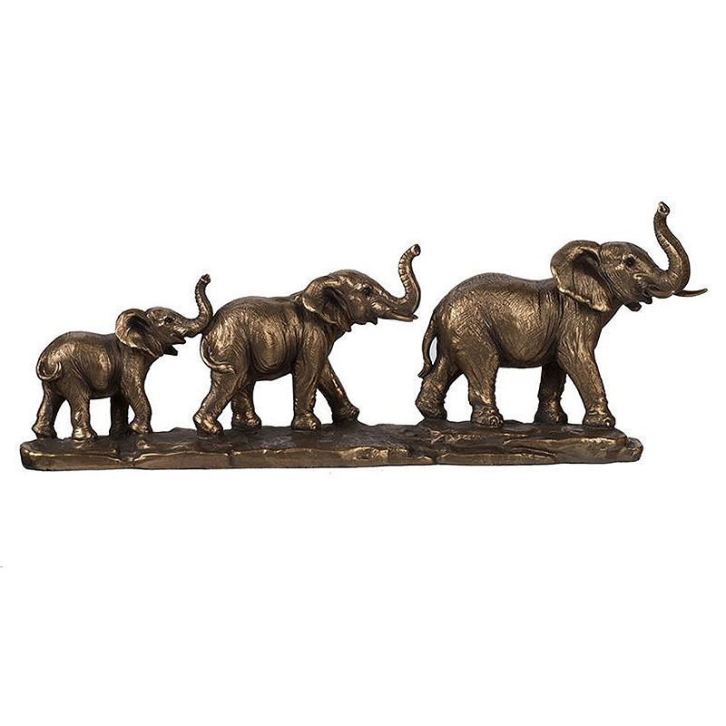 Композиция в виде семьи слонов Elephants Figurine Бронза в Уфе | Loft Concept 