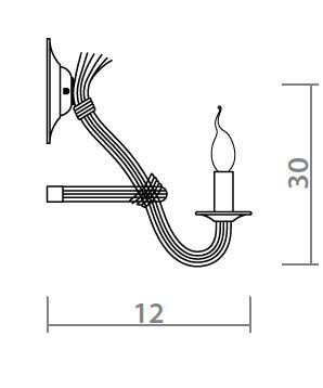 Бра Loft Rope Candle Bra в Уфе