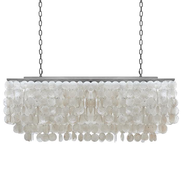 Люстра rectangle SHELL Chandelier 2 cascades Белый в Уфе | Loft Concept 