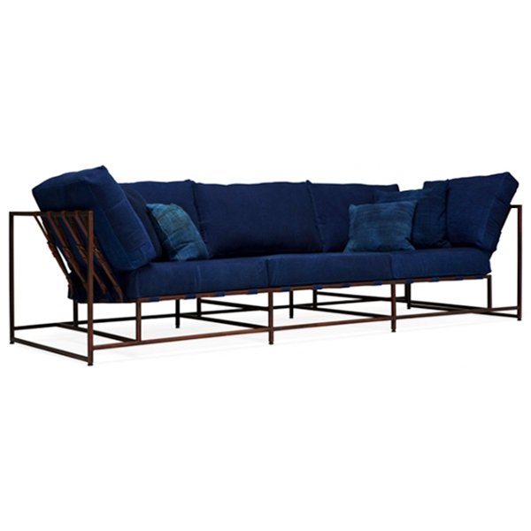 Диван Kenn X Miller sofa Indigo and copper denim Индиго в Уфе | Loft Concept 