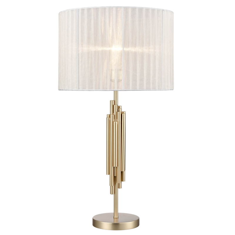 Настольная лампа с Абажуром Odeon Table Lamp ivory ( слоновая кость ) Золотой в Уфе | Loft Concept 