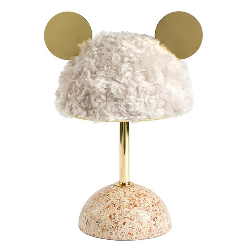 Настольная лампа White Mouse Table Lamp Белый Латунь Розовый пастельный в Уфе | Loft Concept 