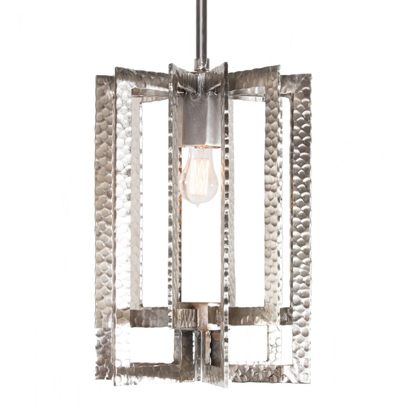 Подвесной Светильник Textured Cage Pendant Lamp silver Серебряный в Уфе | Loft Concept 