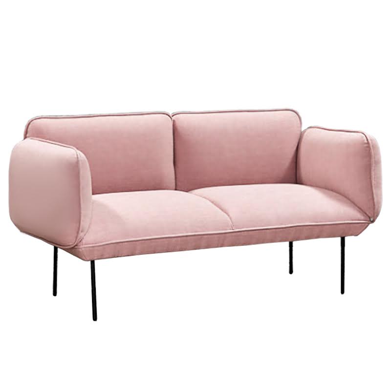 Двухместная Софа Elsa 2 Seater Sofa Розовый велюр Розовый пастельный в Уфе | Loft Concept 