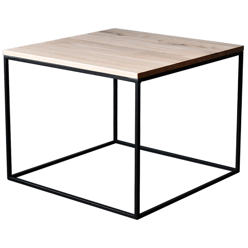 Кофейный стол Clegg Industrial Metal Rust Coffee Table Светлый дуб Черный в Уфе | Loft Concept 