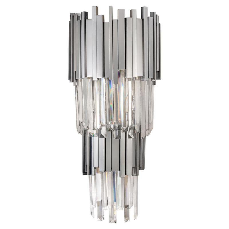 Бра Luxxu Modern Cascade Wall Lamp Silver 71 Прозрачное Стекло Серебряный в Уфе | Loft Concept 