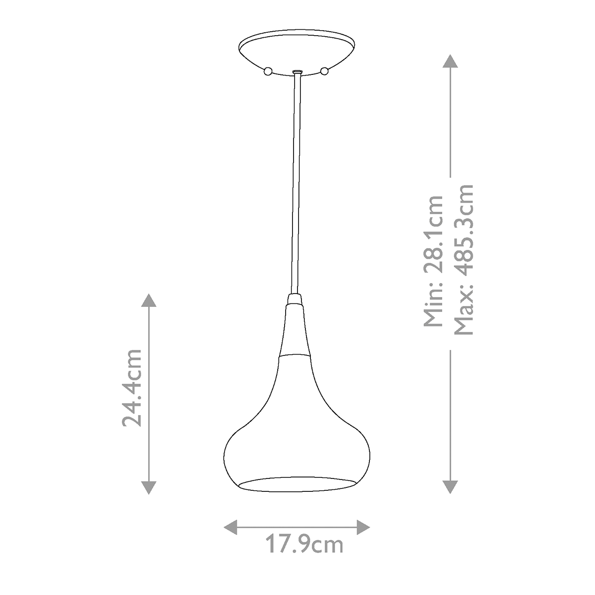  Подвесной светильник с каплевидным плафоном темного цвета Feiss в Уфе