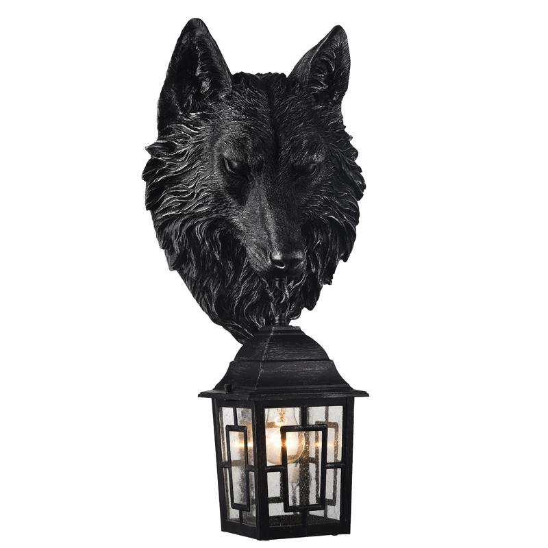 Уличный светильник Wolf Lantern Винтажный черный Прозрачное Стекло в Уфе | Loft Concept 