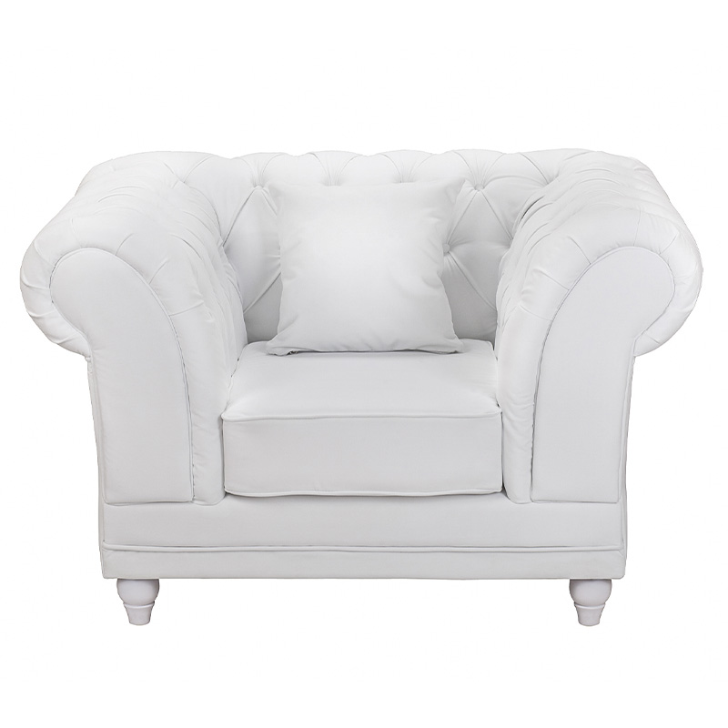 Кресло низкое с мягкой обивкой из велюра на 4-х ножках из массива березы Sophie Armchair white Белый в Уфе | Loft Concept 