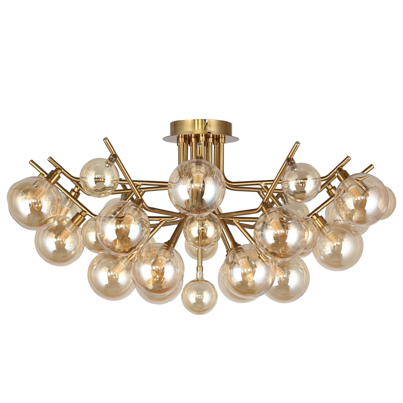 Люстра Berries Chandelier Flower bronze 18 Бронза Прозрачный в Уфе | Loft Concept 