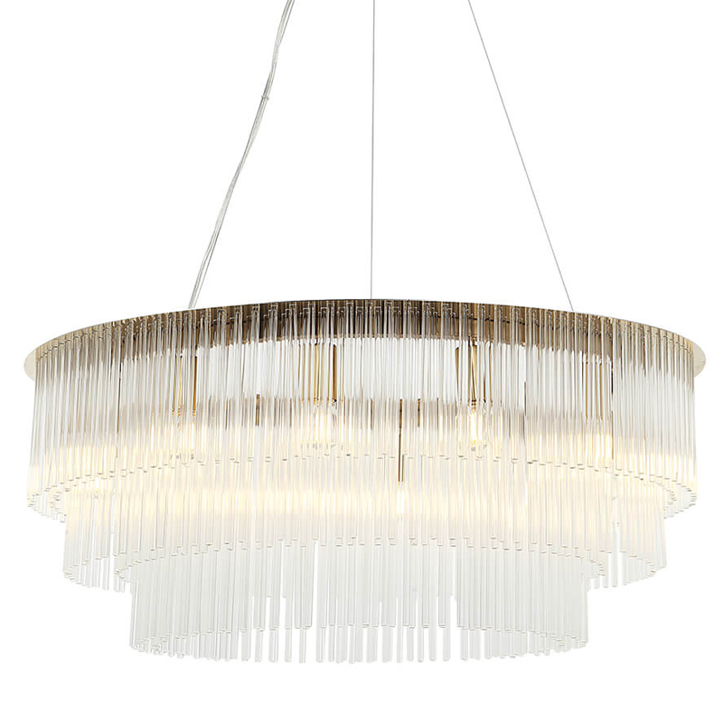 Люстра Harrison Chandelier gold 12 lamp Глянцевое золото Прозрачный в Уфе | Loft Concept 