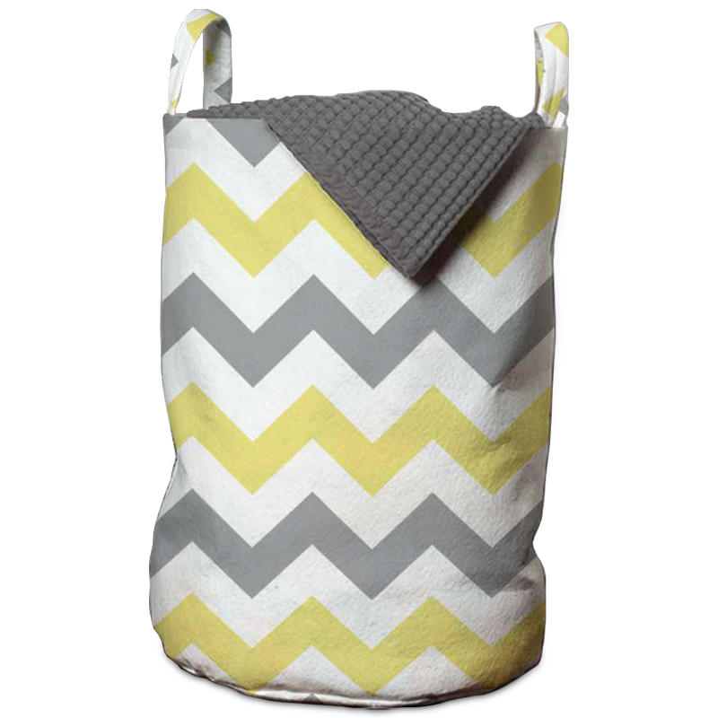 Корзина Mustard and Gray Chevron II Basket Мульти в Уфе | Loft Concept 