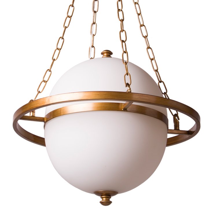 Люстра Saturn Chandelier Золотой Молочный в Уфе | Loft Concept 