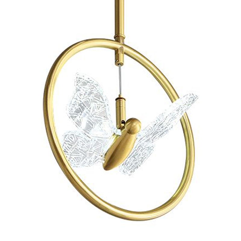 Светильник Butterfly Disk Pendant Lamp H Прозрачный Латунь в Уфе | Loft Concept 