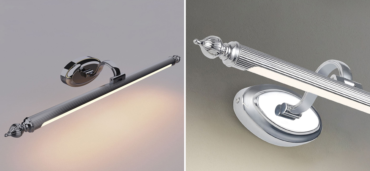 Настенная подсветка в цвете хром Cornice 57 см - фото №1