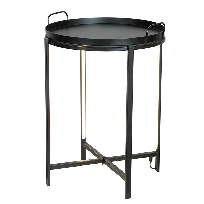 Приставной стол Nagib Side Table Black LED Черный в Уфе | Loft Concept 