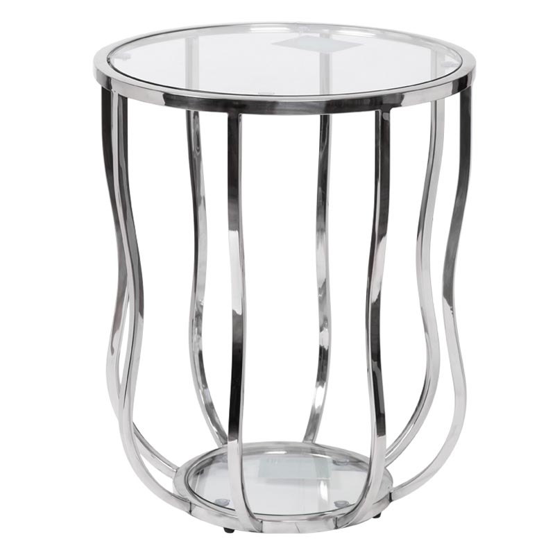 Приставной стол Fedric Side Table silver Серебряный в Уфе | Loft Concept 