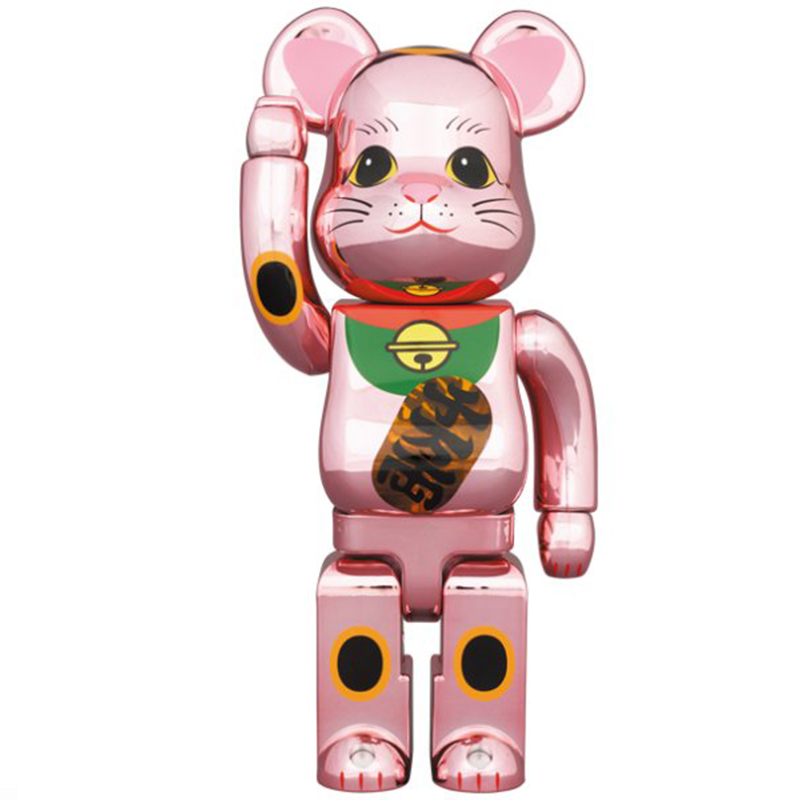 Статуэтка Bearbrick Pink Lucky Cat Розовый Мульти в Уфе | Loft Concept 