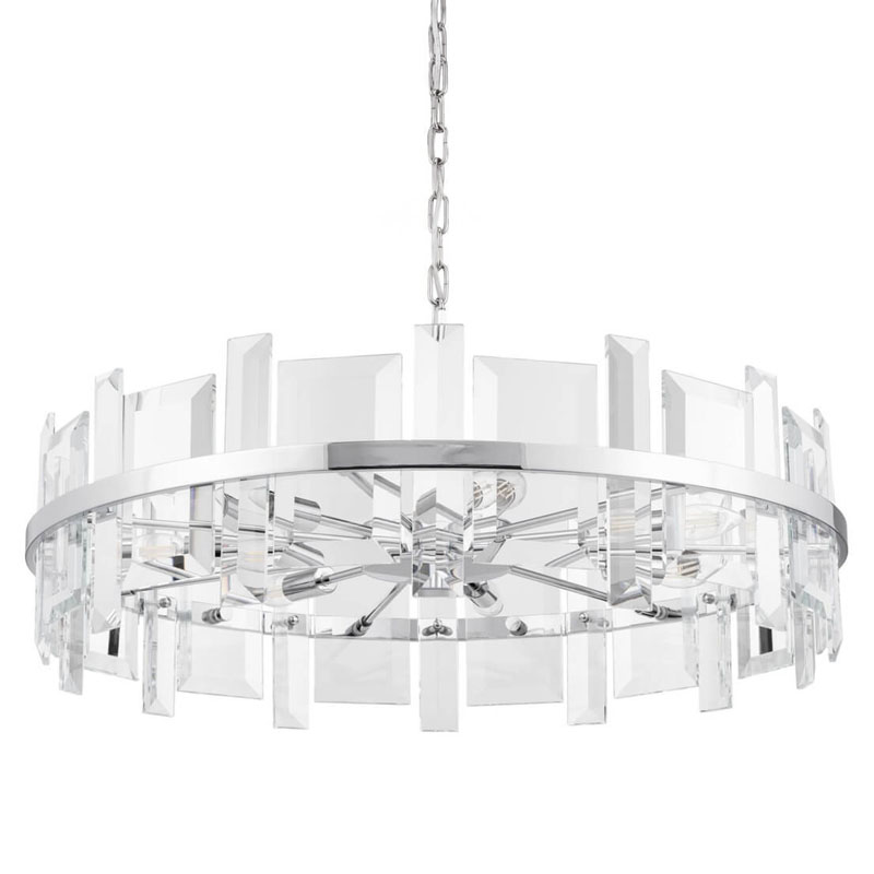 Люстра Harlow Crystal Round Chandelier chrome 7 Хром в Уфе | Loft Concept 