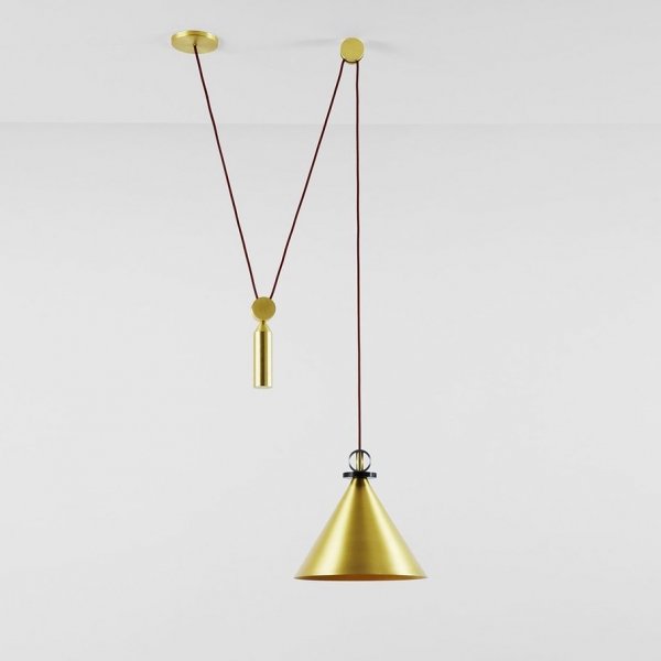 Подвесной светильник Shape up Pendant Cone Brass Латунь в Уфе | Loft Concept 