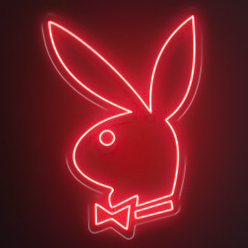 Неоновая настенная лампа Playboy Bunny Neon Wall Lamp Розовый Красный Синий Белый Зеленый Фиолетовый в Уфе | Loft Concept 