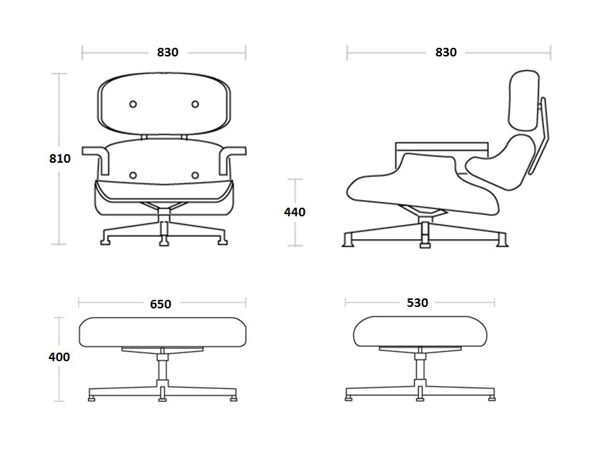 Кресло Eames Lounge Chair & Ottoman в Уфе