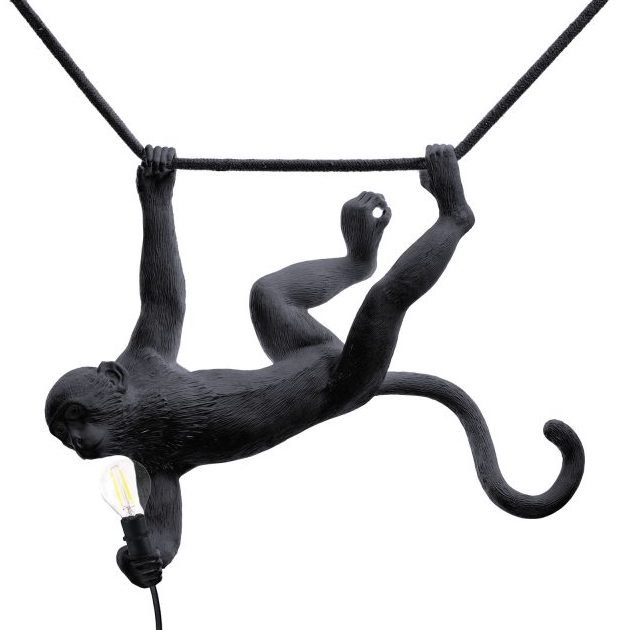 Подвесной светильник Seletti The Monkey Lamp Swing Black Черный в Уфе | Loft Concept 