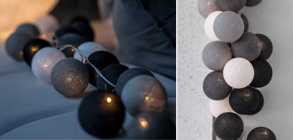 Гирлянда хлопковые фонарики Сotton Ball Antra - Loft-Concept в Уфе