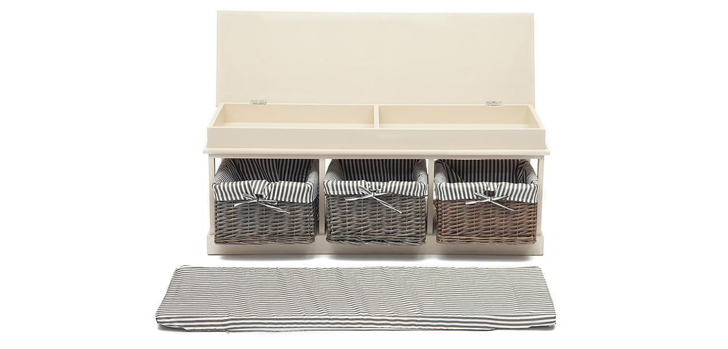 Тумба для обуви Provence Butter White 3 Boxes - фото №1