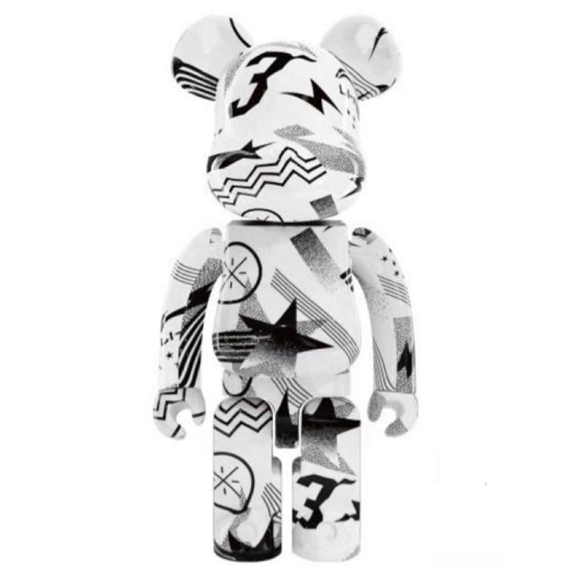 Статуэтка Bearbrick Li-Ning Fashion White Белый Черный в Уфе | Loft Concept 