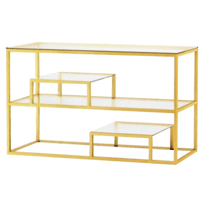 Консоль Step Console Gold Глянцевое золото Прозрачный (Transparent) в Уфе | Loft Concept 