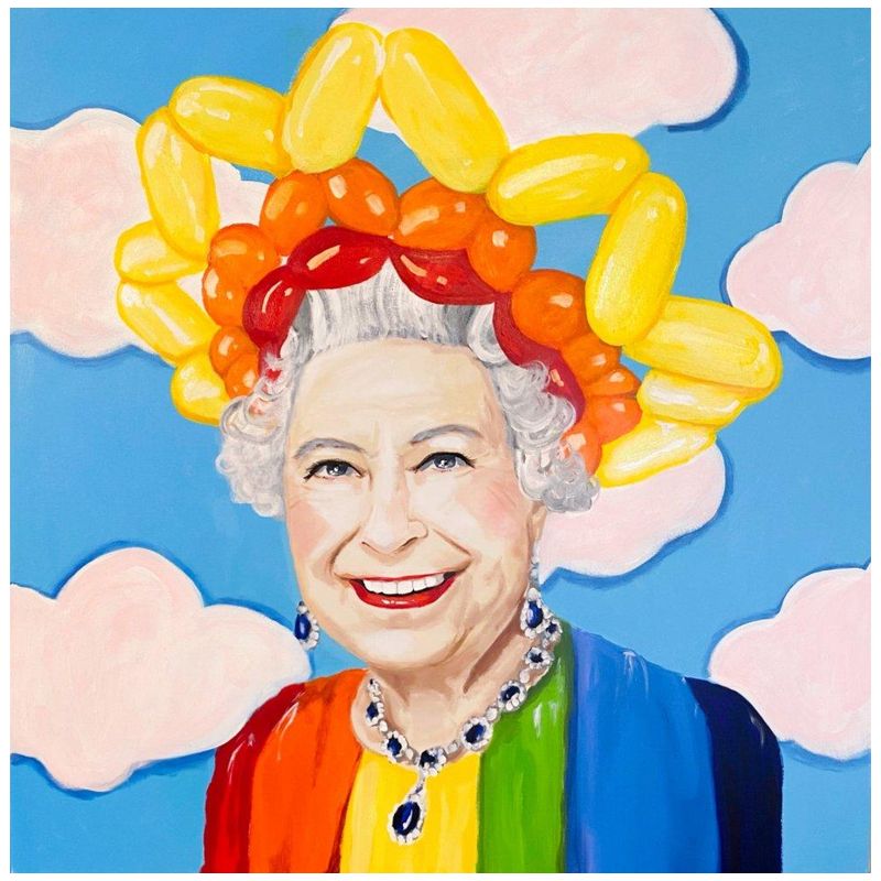 Картина Queen Elizabeth in Balloon Sunshine Crown Мульти в Уфе | Loft Concept 